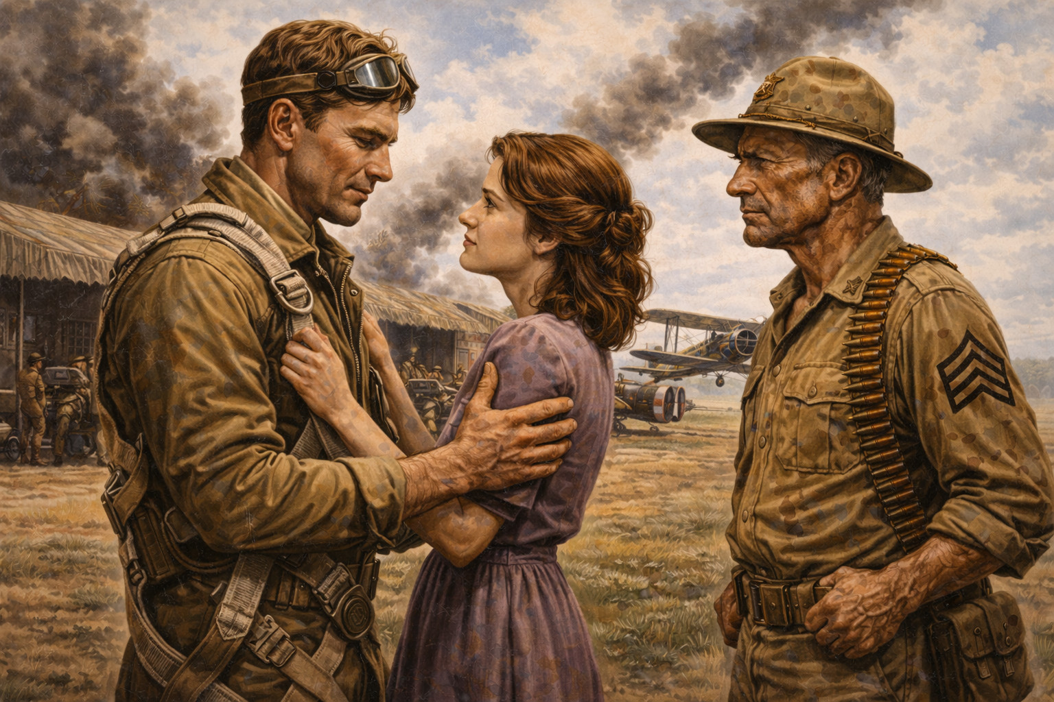 Ruth Childers worried as Buck Weaver promises a harmless flight; Galladay vows to bring him home safe